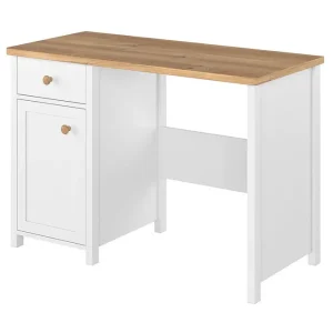 Sänkt pris Bioley Skrivbord 110 cm med Förvaring Låda + Skåp Beige/Vit - Möbler