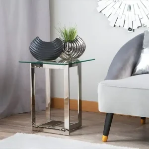 Lägg i varukorgen Crystal Sidobord 40 cm Silver - Möbler