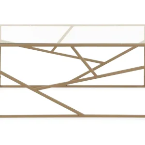 Orland Soffbord 100 cm Glas/Guld - Möbler Billigare