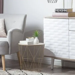 Lanark Sidobord 40 cm Guld - Möbler Lägg i varukorgen
