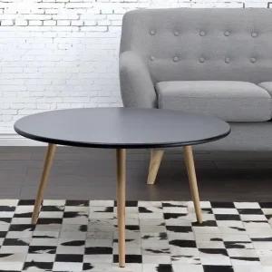 Beställ nu Pagliei Soffbord 80 cm Runt Svart/Natur - Möbler