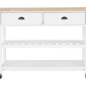 Köp online Navarino Serveringsvagn 48|120 cm Vit - Möbler