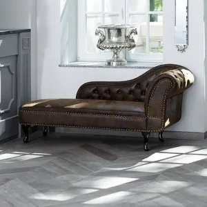 Nimes Schäslong Brun - Möbler Premium