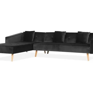 Extra rabatt Vadso Hörnsoffa 303 cm Svart - Möbler