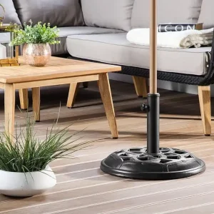 Köp online Concrete Parasollfot 50 cm Svart - Utemöbler