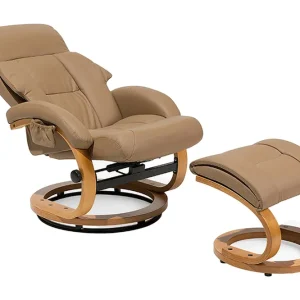 Force Recliner med fotpall Beige - Möbler Fri frakt