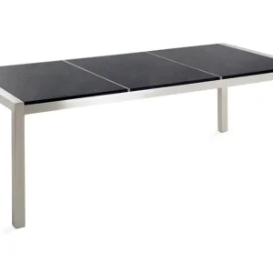 Erbjudande Grosseto Trädgårdsbord 220 cm Svart - Utemöbler
