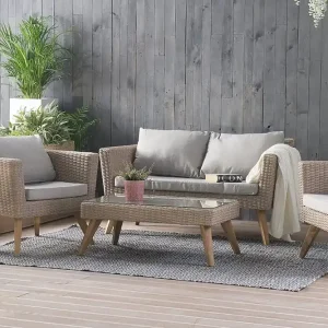 Outlet Vittoria Loungegrupp Utomhus 91 cm Brun - Utemöbler