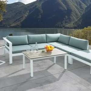 Begränsad tid Messina Loungegrupp Utomhus 147 cm Vit - Utemöbler