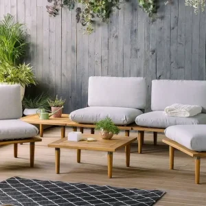 Frascati Loungegrupp Utomhus 80 cm Grå - Utemöbler Nedsatt pris