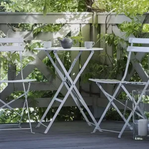 Expressleverans Fiori Balkongset 45,5 cm Vit - Utemöbler