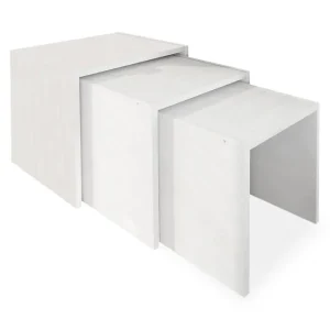Rabatter Zariel Satsbord 44 cm 3 Bord Vit - Möbler