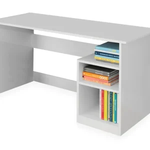 Kampanj Elegancia Skrivbord 120 cm med Förvaring 2 Hyllor Vit - Möbler