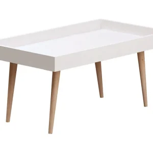 Köp online Skaberg Soffbord 80 cm Vit/Natur - Möbler