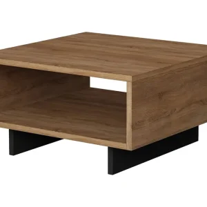 Populärt val Decorta Soffbord 60 cm med Förvaring Hylla Ekfärg/Mörkgrå - Möbler