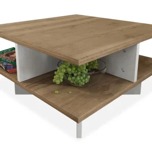 Asillane Soffbord 60 cm Valnötsbrun/Vit - Möbler Endast idag