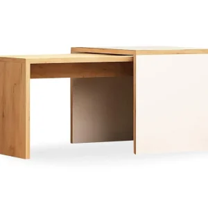 Mod Design Satsbord 90 cm 2 Bord Trä/Vit - Möbler Fynd