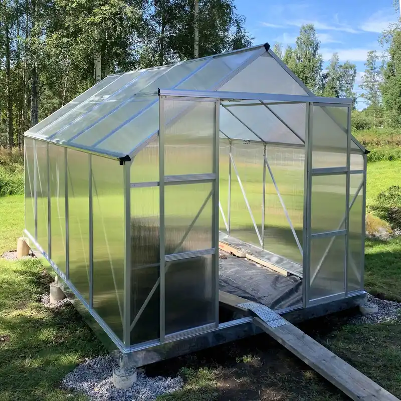 Fynd Växthus 8,9m² | Extra hög odlingshöjd | 6 mm kanalplast - Trädgård & spabad