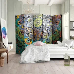 Kampanj Rumsavdelare Colourful Stained Glass II 225x172 cm Artgeist sp. z o. o. - Inredning