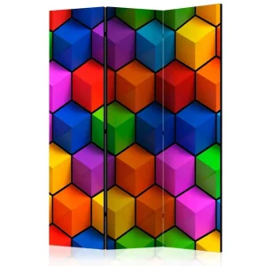 Fynd Rumsavdelare Colorful Geometric Boxes 135x172 cm Artgeist sp. z o. o. - Inredning