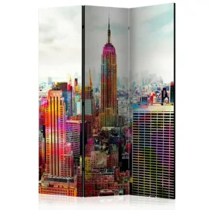 Begränsat antal Rumsavdelare Colors of New York City 135x172 cm Artgeist sp. z o. o. - Inredning
