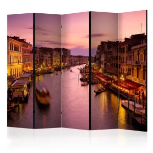 Begränsat antal Rumsavdelare City of Lovers, Venice by Night II 225x172 cm Artgeist sp. z o. o. - Inredning