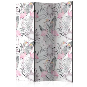 Rumsavdelare Flamingos and Twigs 135x172 cm Artgeist sp. z o. o. - Inredning Rea