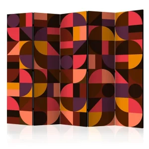 Rumsavdelare Geometric Mosaic Red II 225x172 cm Artgeist sp. z o. o. - Inredning Begränsad tid