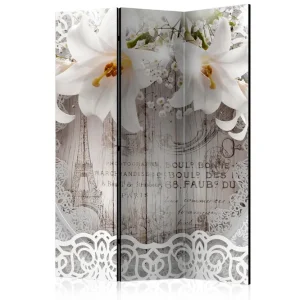 Rumsavdelare Lilies and Quilted Background 135x172 cm Artgeist sp. z o. o. - Inredning Sänkt pris