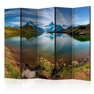 I lager Rumsavdelare Lake with Mountain Reflection 225x172 cm Artgeist sp. z o. o. - Inredning