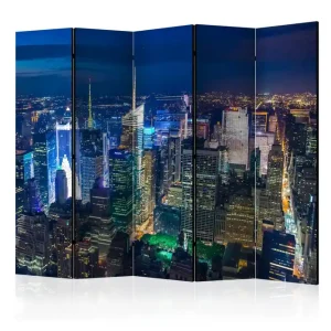 Expressleverans Rumsavdelare Manhattan - Night II 225x172 cm Artgeist sp. z o. o. - Inredning