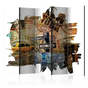 Snabb leverans Rumsavdelare New York Collage II 225x172 cm Artgeist sp. z o. o. - Inredning