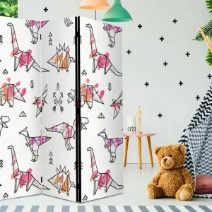 Rumsavdelare Origami Dinosaurs 135x172 cm Artgeist sp. z o. o. - Inredning Rabatt
