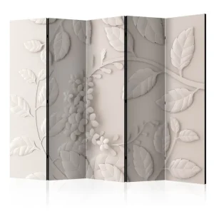 Rumsavdelare Paper Flowers Cream II 225x172 cm Artgeist sp. z o. o. - Inredning Kampanjpris