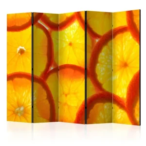 Endast denna vecka Rumsavdelare Orange Slices II 225x172 cm Artgeist sp. z o. o. - Inredning