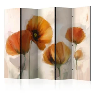Utförsäljning Rumsavdelare Poppies - Vintage II 225x172 cm Artgeist sp. z o. o. - Inredning