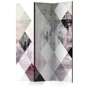 Sista chansen Rumsavdelare Rhombic Chessboard Pink 135x172 cm Artgeist sp. z o. o. - Inredning