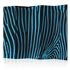 Fri frakt Rumsavdelare Zebra Pattern Turquoise II 225x172 cm Artgeist sp. z o. o. - Inredning
