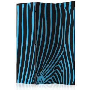 Extra rabatt Rumsavdelare Zebra Pattern Turquoise 135x172 cm Artgeist sp. z o. o. - Inredning