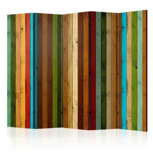 Rumsavdelare Wooden Rainbow II 225x172 cm Artgeist sp. z o. o. - Inredning Rabatter