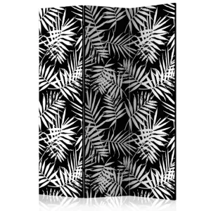 risnedsättning Rumsavdelare Black and White Jungle 135x172 cm Artgeist sp. z o. o. - Inredning