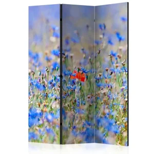 Rumsavdelare A Sky-Colored Meadow - Cornflowers 135x172 cm Artgeist sp. z o. o. - Inredning Lågt pris