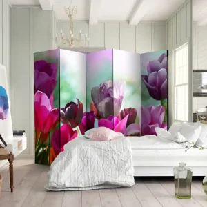 Köp online Rumsavdelare Beautiful Tulips II 225x172 cm Artgeist sp. z o. o. - Inredning