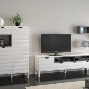 Fynd Hejde TV-Möbelset 180 cm Vit/Grå - Möbler
