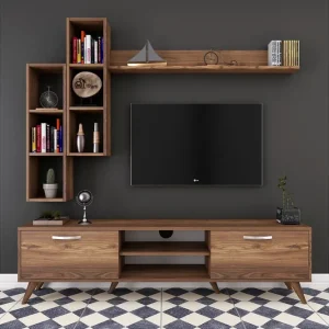 Basic Home Virkesbo TV-Möbelset 180 cm Brun - Möbler Rabatt