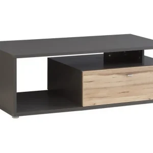 Nedsatt pris Ameysford Soffbord 120 cm med Förvaring Hylla + Låda Grå/Brun - Möbler