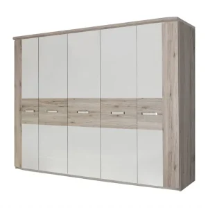 Burlton Garderob 250 cm Brun/Vit - Förvaring Rea