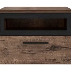 Cannop Sängbord 52 cm med Förvaring Låda + Hylla Brun/Svart - Möbler Köp nu