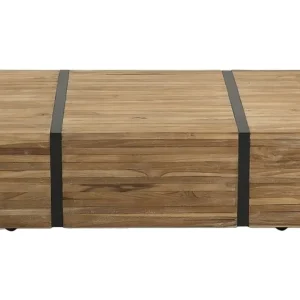 Bästa pris Amlin Soffbord 110 cm på Hjul Brun/Svart - Möbler