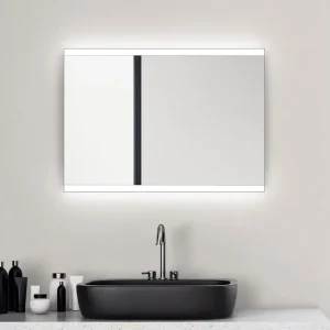 Fri frakt Lannabruk Badrumsspegel 70 cm LED-belysning - Hus & renovering